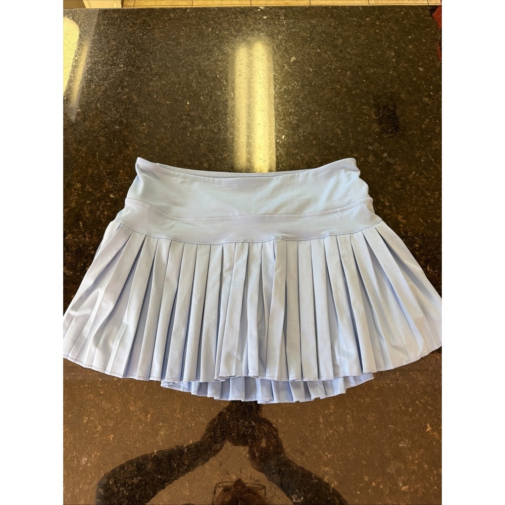 Gold Hinge Cornflower Blue Pleated Tennis Skirt Skort Sz L Pickleball Athletic